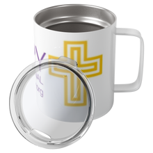 Load image into Gallery viewer, 12oz_Insulated_Coffee_Mug_RH_Angle_Lid_Off_Mockup.png
