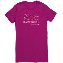 Load image into Gallery viewer, Bella_Womens_Tshirt_Bless_You_Berry_Mockup.png