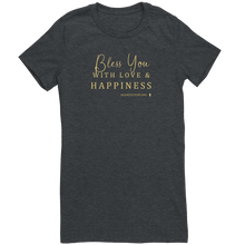 Load image into Gallery viewer, Bella_Womens_Tshirt_Bless_You_Dark_Grey_Heather_Mockup.png