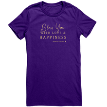 Load image into Gallery viewer, Bella_Womens_Tshirt_Bless_You_Team_Purple_Mockup.png
