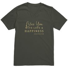 Load image into Gallery viewer, Canvas_Mens_V-Neck_Bless_You_Army_Mockup.png