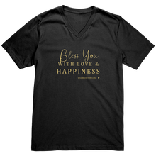 Load image into Gallery viewer, Canvas_Mens_V-Neck_Bless_You_Black_Mockup.png
