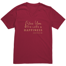 Load image into Gallery viewer, Canvas_Mens_V-Neck_Bless_You_Cardinal_Mockup.png