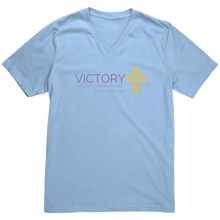 Load image into Gallery viewer, Canvas_Mens_V-Neck_VCIM_Baby_Blue_Mockup.png