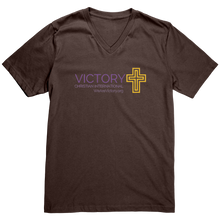Load image into Gallery viewer, Canvas_Mens_V-Neck_VCIM_Brown_Mockup.png