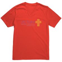 Load image into Gallery viewer, Canvas_Mens_V-Neck_VCIM_Coral_Mockup.png