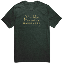 Load image into Gallery viewer, Canvas_TShirt_Bless_You_Emerald_Heather_Mockup.png
