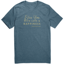 Load image into Gallery viewer, Canvas_TShirt_Bless_You_Heather_Deep_Teal_Front_Mockup.png