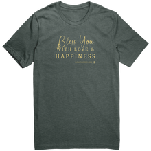 Load image into Gallery viewer, Canvas_TShirt_Bless_You_Heather_Forest_Front_Mockup.png