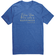 Load image into Gallery viewer, Canvas_TShirt_Bless_You_Heather_True_Royal_Front_Mockup.png