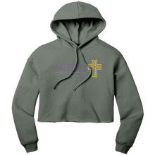 Load image into Gallery viewer, Crop_Hoodie_We_are_Victory_Military_Green_Front_Mockup.png
