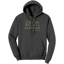 Load image into Gallery viewer, Hoodie_Bless_You_Dark_Heather_Front_Mockup.png