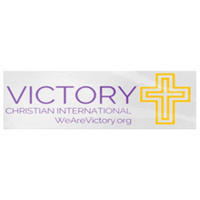 Load image into Gallery viewer, Victory_Bumper_Decals_ClearBumperSticker_Flat_Mockup.png