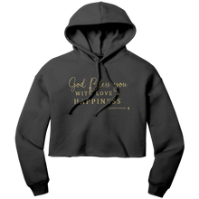 Load image into Gallery viewer, Womens_Crop_Fleece_Hoodie_Black_Front_Mockup.png