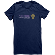 Load image into Gallery viewer, Womens_Shirts_VCIM_Navy_Mockup.png