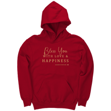 Load image into Gallery viewer, Youth_Hoodie_Bless_You_Red_Front_Mockup.png
