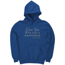 Load image into Gallery viewer, Youth_Hoodie_Bless_You_Royal_Blue_Front_Mockup.png